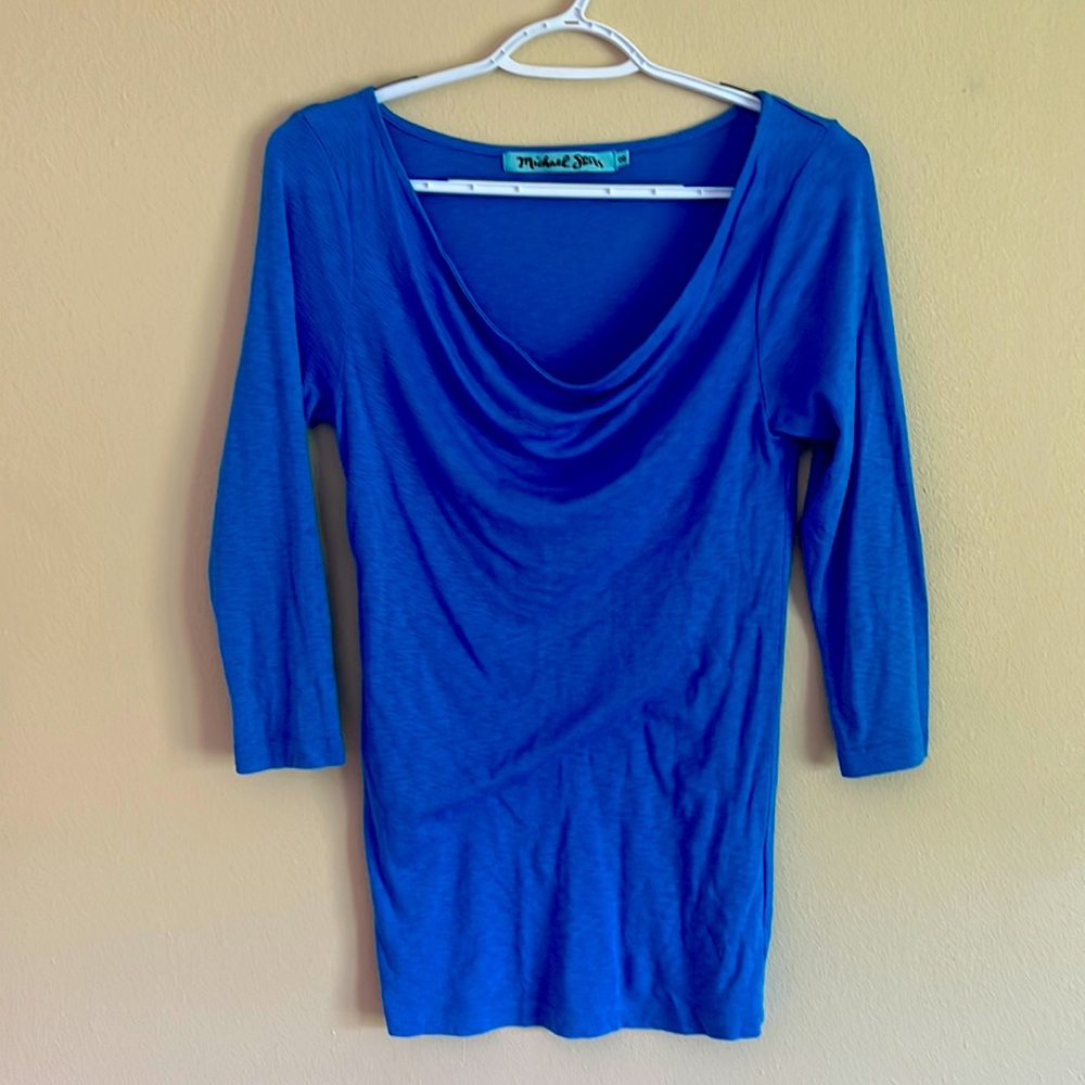 Michael Stars Blue 3/4 sleeve shirt (os)